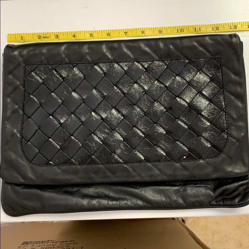 Black leather clutch - Picture 1 of 6